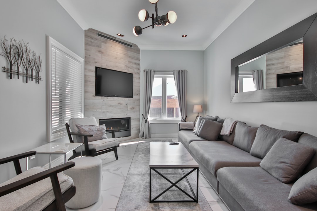 A freshly renovated cozy living room